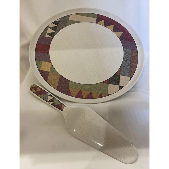 Studio Nova Palm Desert Cake Plate & Server 12.5” Y2216 Southwestern Geometric - Picture 4 of 9